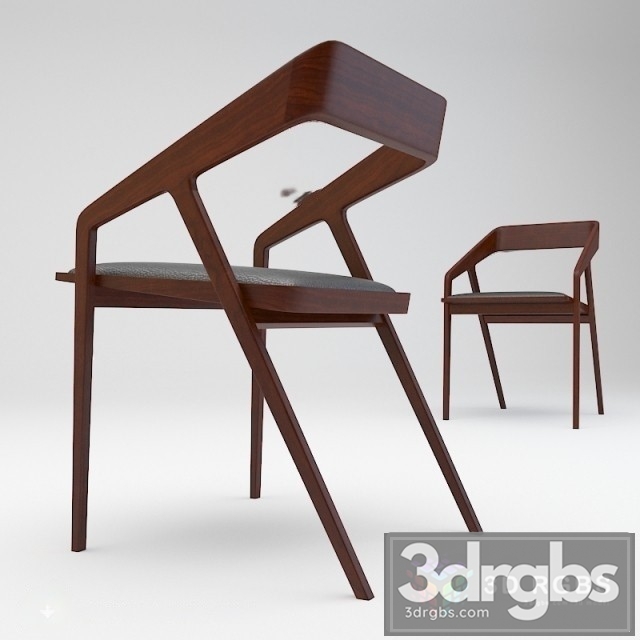 Katakana Wooden Chair 03
