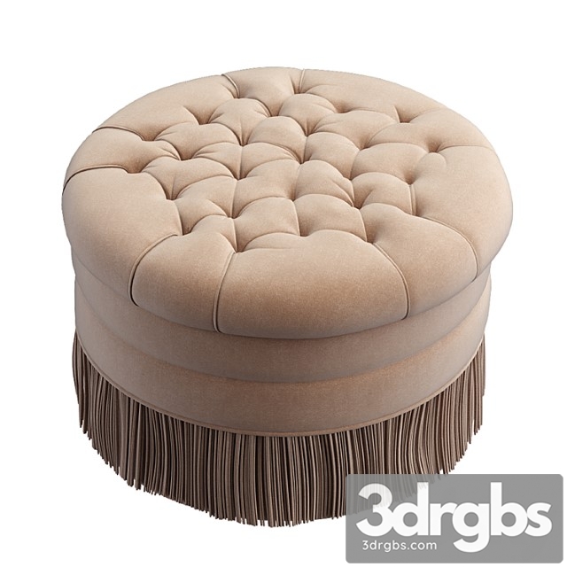 Round tufted ottoman 2