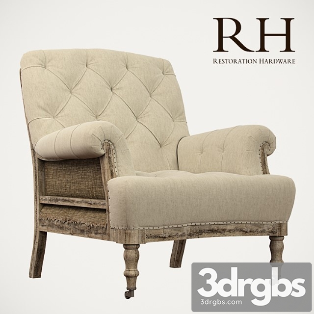 Napoleon Deconstructed Tufted Roll Armchair
