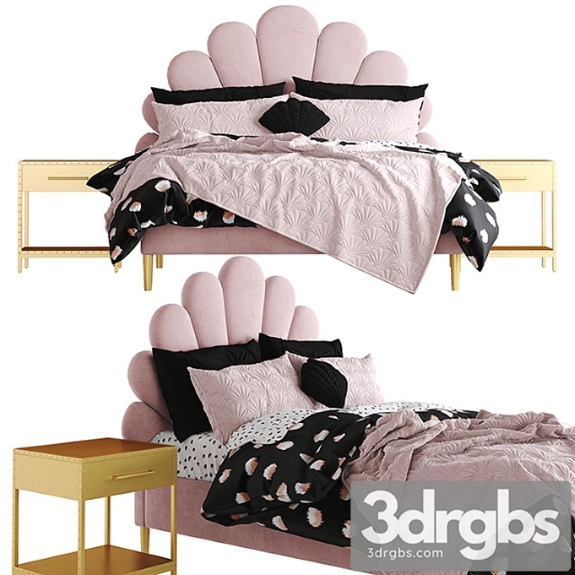 The Emily Meritt Shell Upholstered Bed
