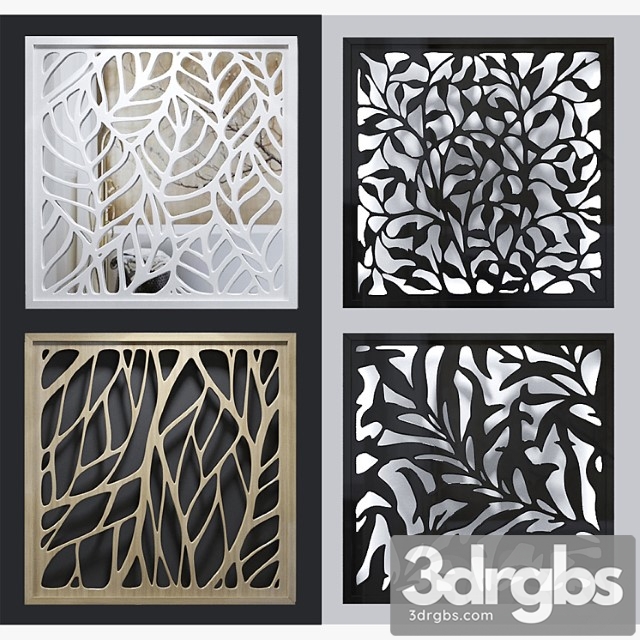 Set of decorative panels 01 (4pcs, 3c.)