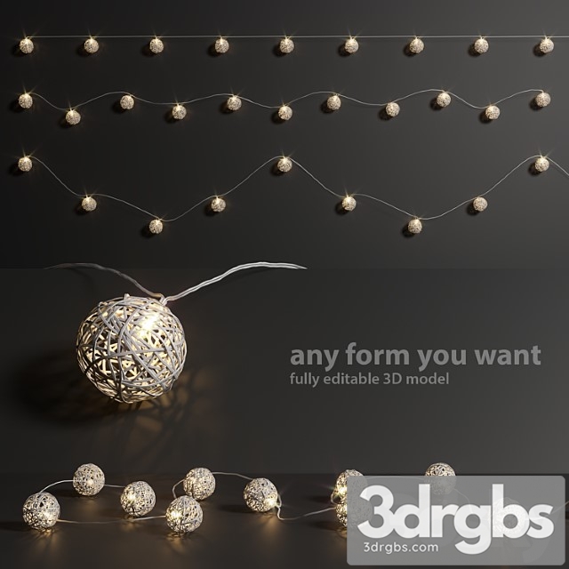 Editable garland lights set 3