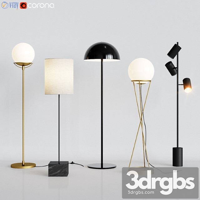 Cb2 - 5 floor lamps set 2