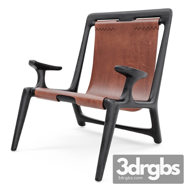 Fernweh woodworking sling chair charcoal ash leather