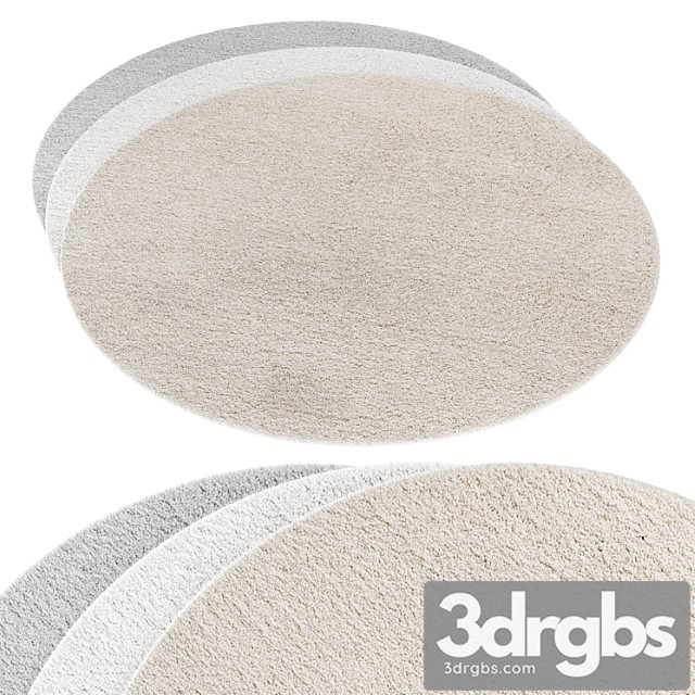 Set of Round Pile Carpets 1