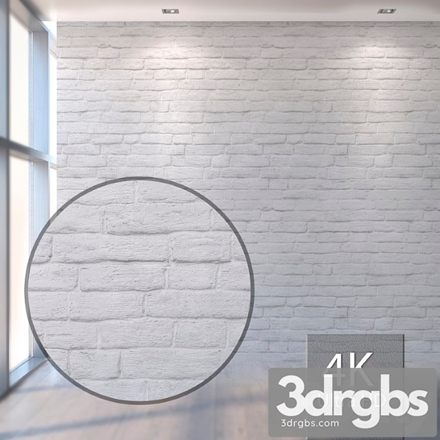 Plastered white brick wall 1048