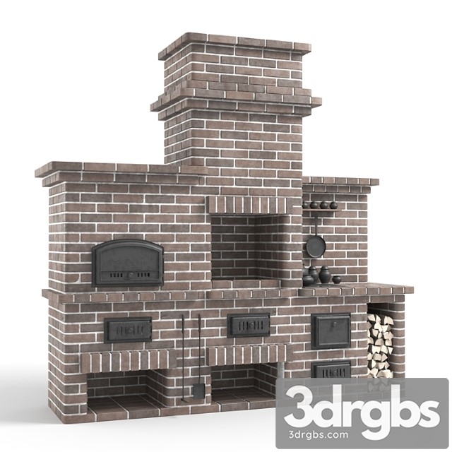 Barbecue Stove Made Of Bricks