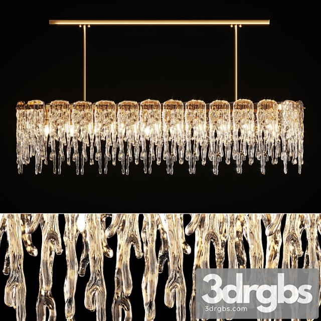 Chandelier with Ice Plates Spring Long M