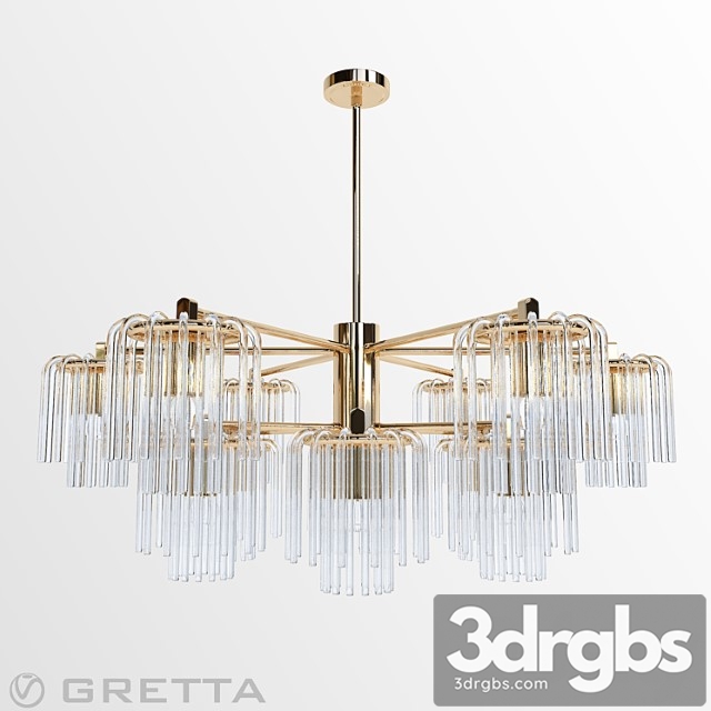 Gretta 12-light sputnik modern-linear-chandelier