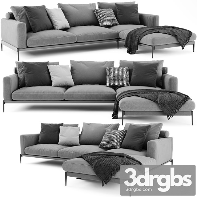 Flexform romeo sectional sofa 2