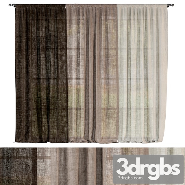 Sheer linen curtains