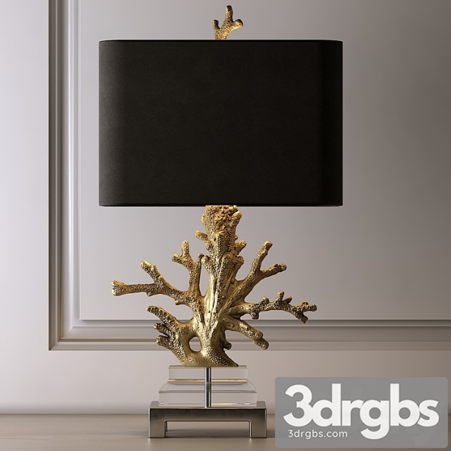 Gold Coral Table Lamp