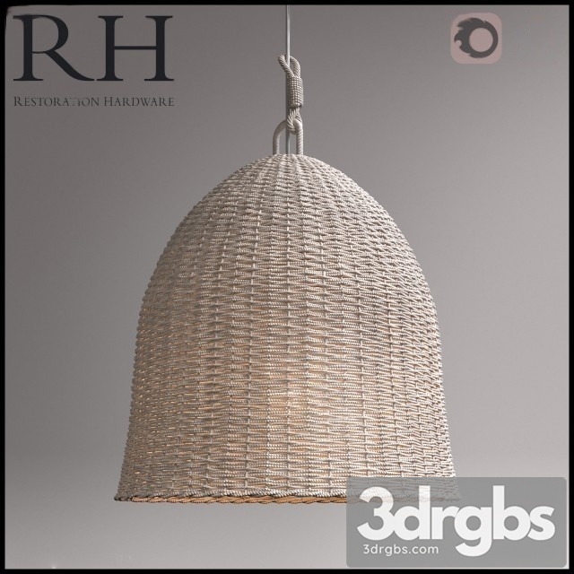 RH Seagrass Market Pendant