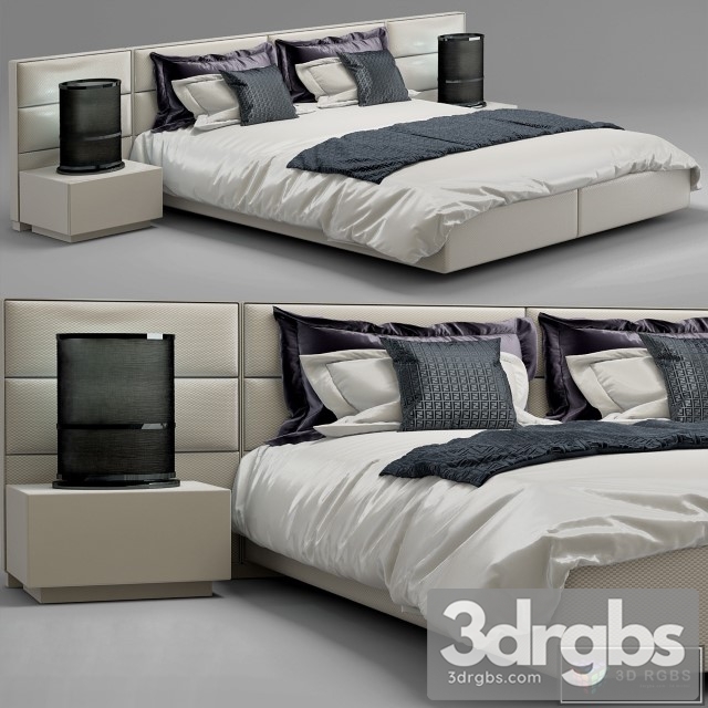 Download Fendi Casa Urano Bed model - 3DRGBs