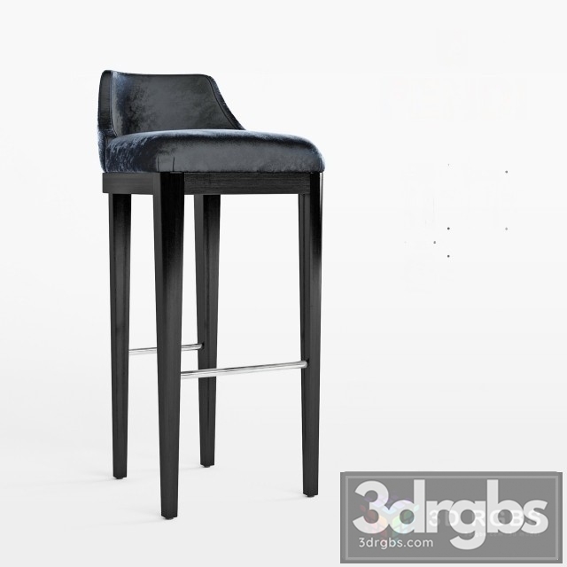 Download Fendi Casa Brisol Bar Stool model - 3DRGBs