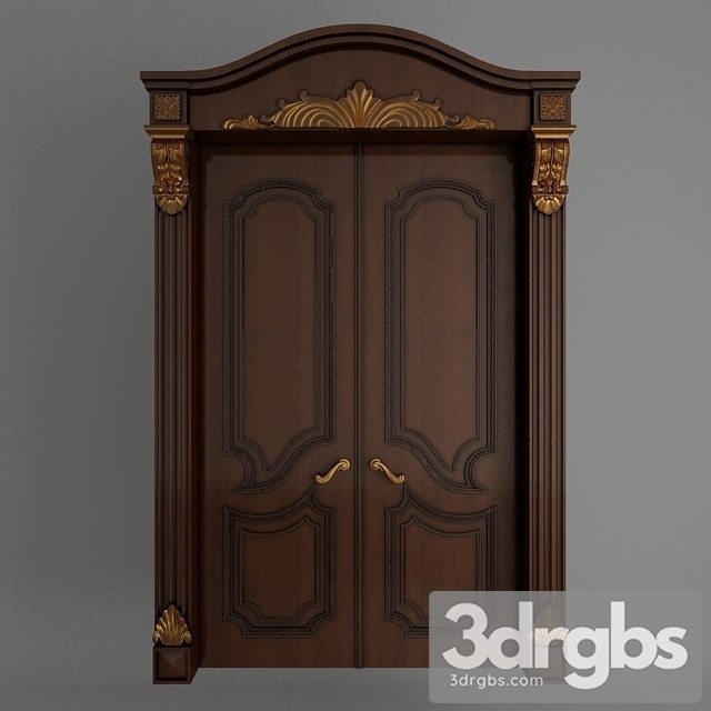 Download Classic Wooden Door model - 3DRGBs